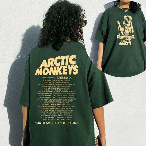 Arctic Monkeys Band 2 Sided Shirt 2023 North America Tour - Picture 1 of 4